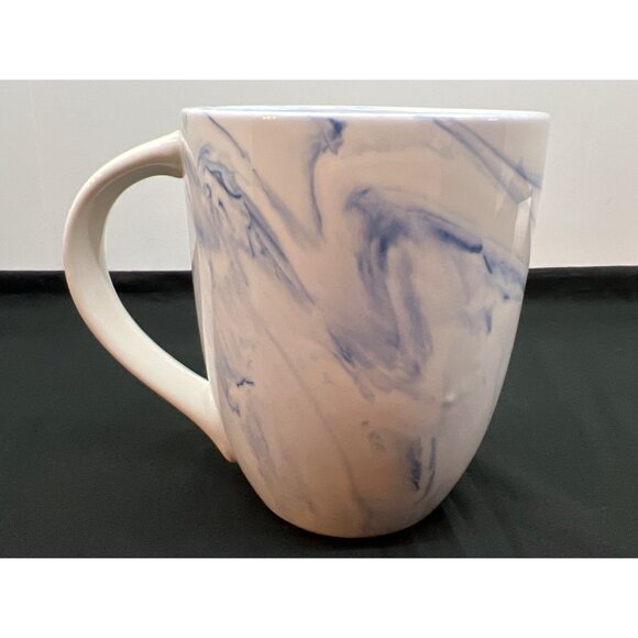 Elegant Blue & White Swirl Ceramic Mug - Picture 3 of 6
